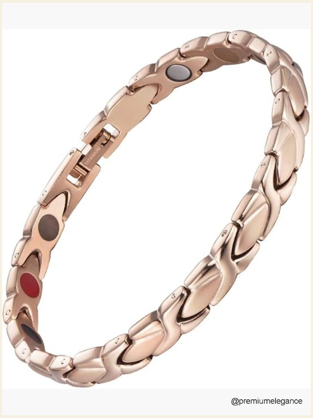 Titanium Magnetic Bracelet Women Germanium Healing Free Size Adjuster Gift